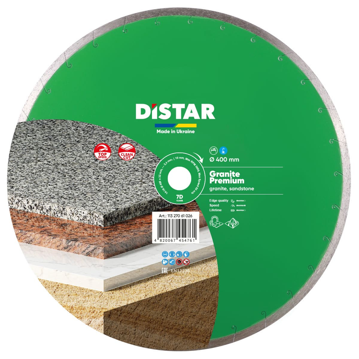 Tarcza diamentowa Granite Premium 1A1R 400×2,4x10x32 Distar 11327061026