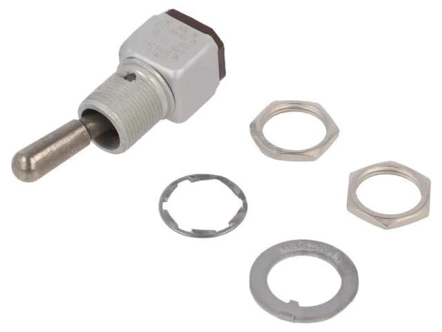 Przełącznik dźwigniowy, okrągła, z konfiguracją styków SPDT, 5A/125VAC, 5A/30VDC, 11TW1‑3