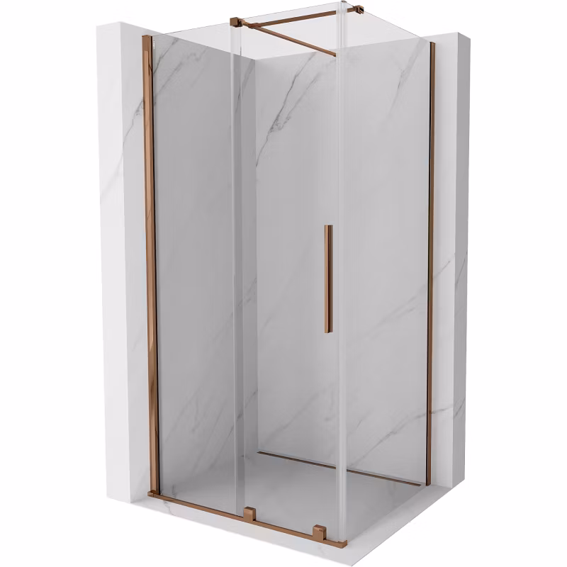 Kabina prysznicowa prostokątna Mexen Velar różowe złoto 1 szt. 5905315218049