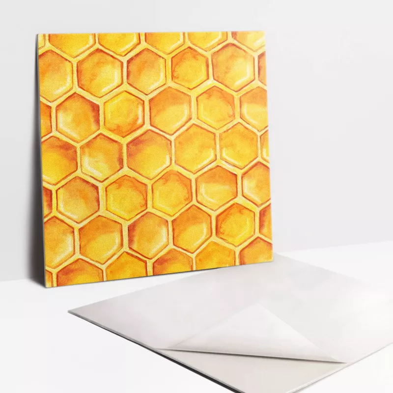 Kafelki samoprzylepne Tulup 30×30 cm Rysunkowy plaster miodu 9 szt.