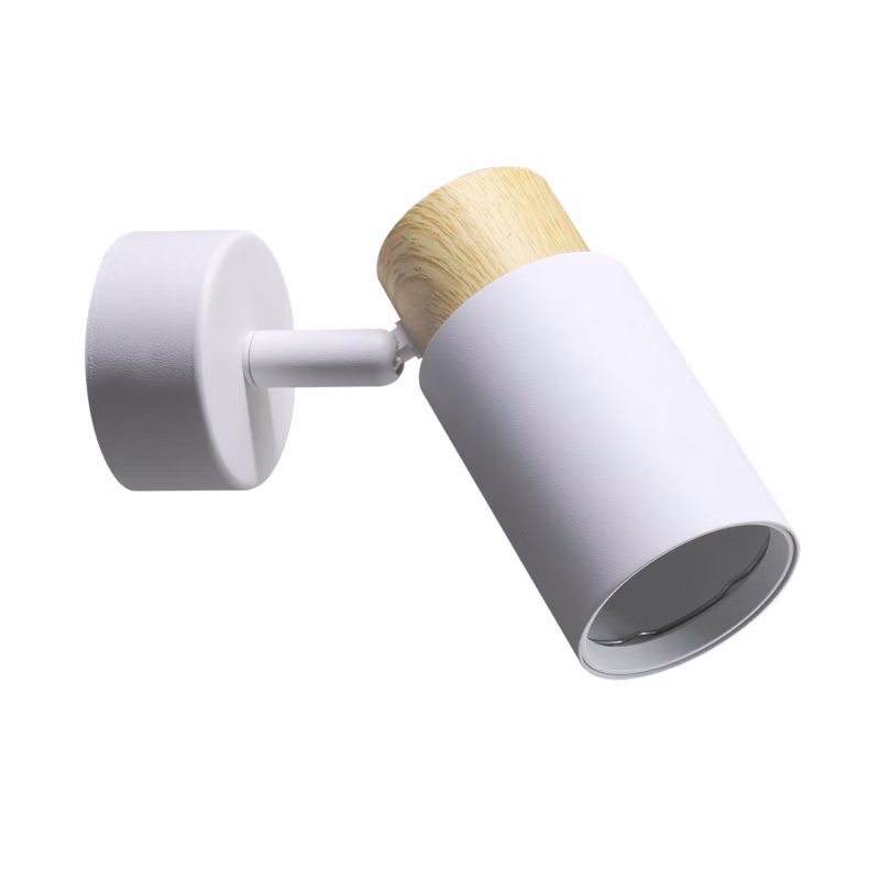 Kinkiet ruchomy reflektorek Candellux Claro biało-brązowy 1xGU10x15W IP20 wym:12x16x5,5cm – 1 szt.