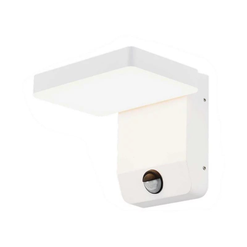 Kinkiet zewnętrzny z czujnikiem V-TAC 11020S biały LED 17W 4000K 2520lm IP65 wym: 17 x 17,8 x 16 cm aluminium – 1 szt.