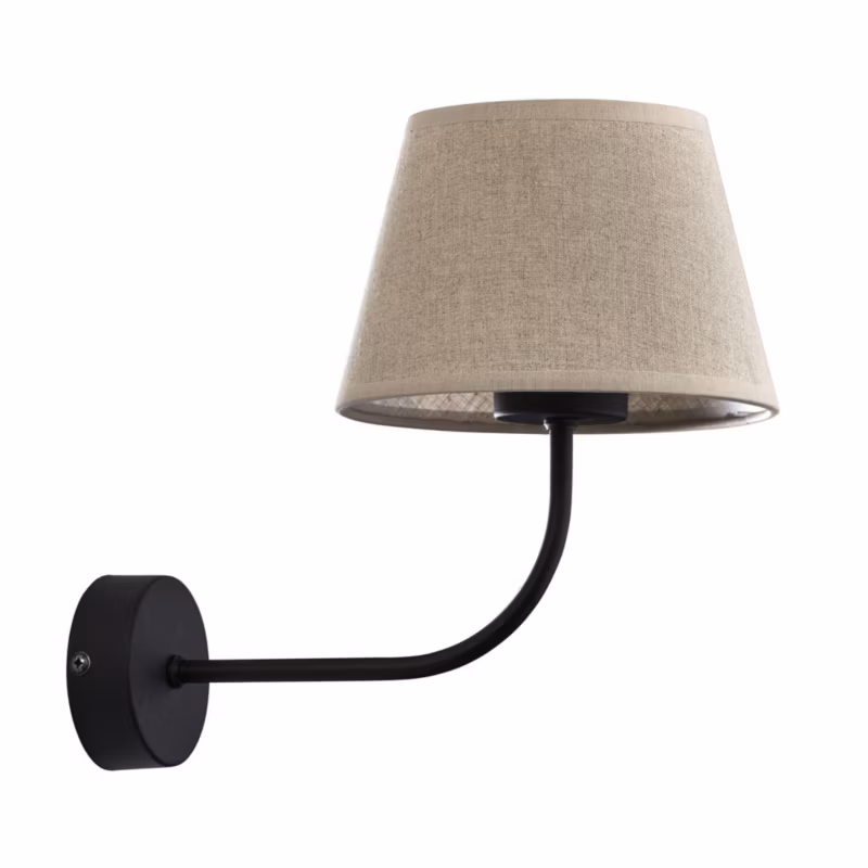 Kinkiet ścienny TK-Lighting Chicago czarno-beżowy 1 x E27 x IP20 wym: 28 x 18 x 30 cm – 1 szt.