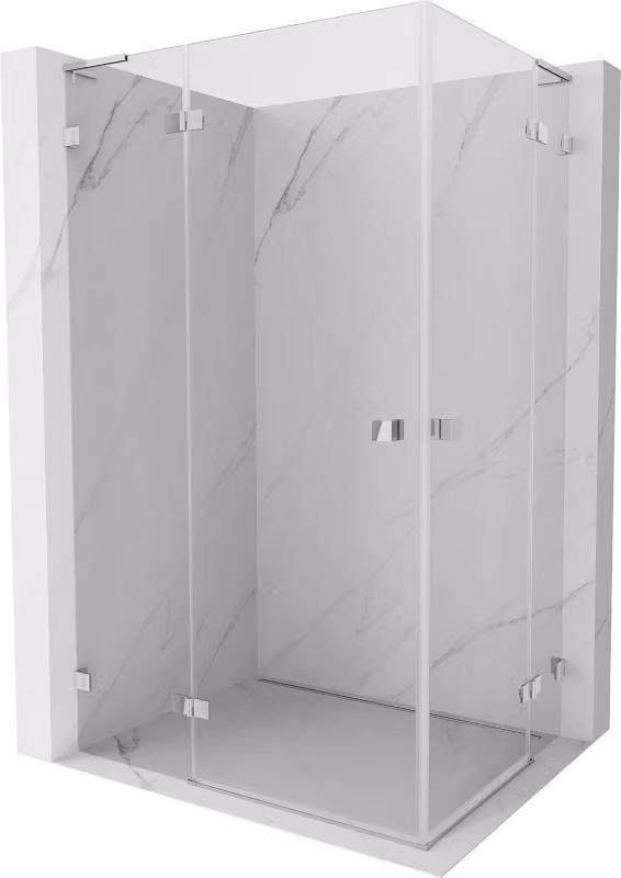 Kabina prysznicowa Mexen Lunar L Duo uchylna 115 x 75 cm transparent chrom 1 szt.