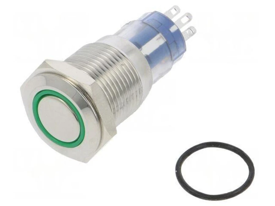Przełącznik wandaloodporny DPDT 3A/250VAC IP67 ON‑(ON) 12VDC MP0045/1E2GN012S
