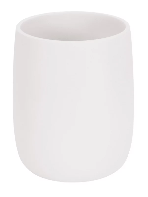 Kubek na szczoteczki Kleine Wolke Bonny biały, minimalistyczny design, poliresin, 270 ml, 1 szt.
