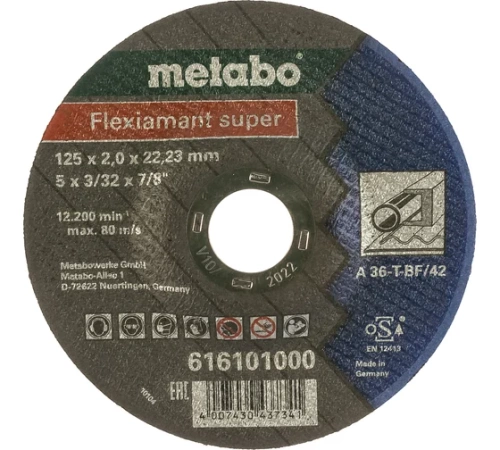 Tarcza 125×2,0x22,23 Stal Flexiamant Super Metabo 616101000
