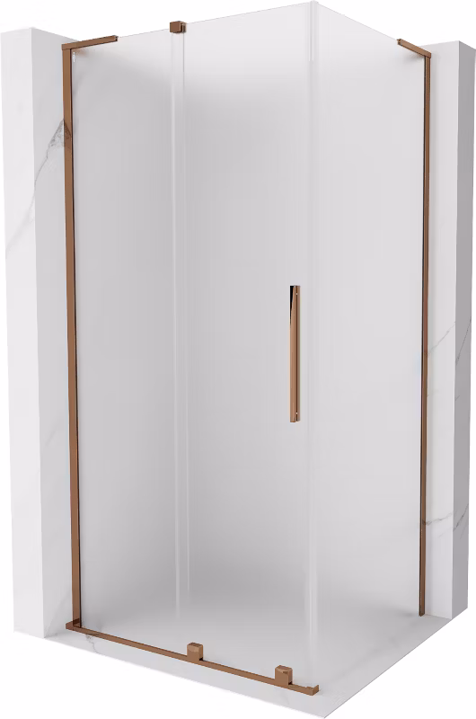 Kabina prysznicowa Mexen Velar L rozsuwana 120 x 85 cm szron różowe złoto 1 szt.