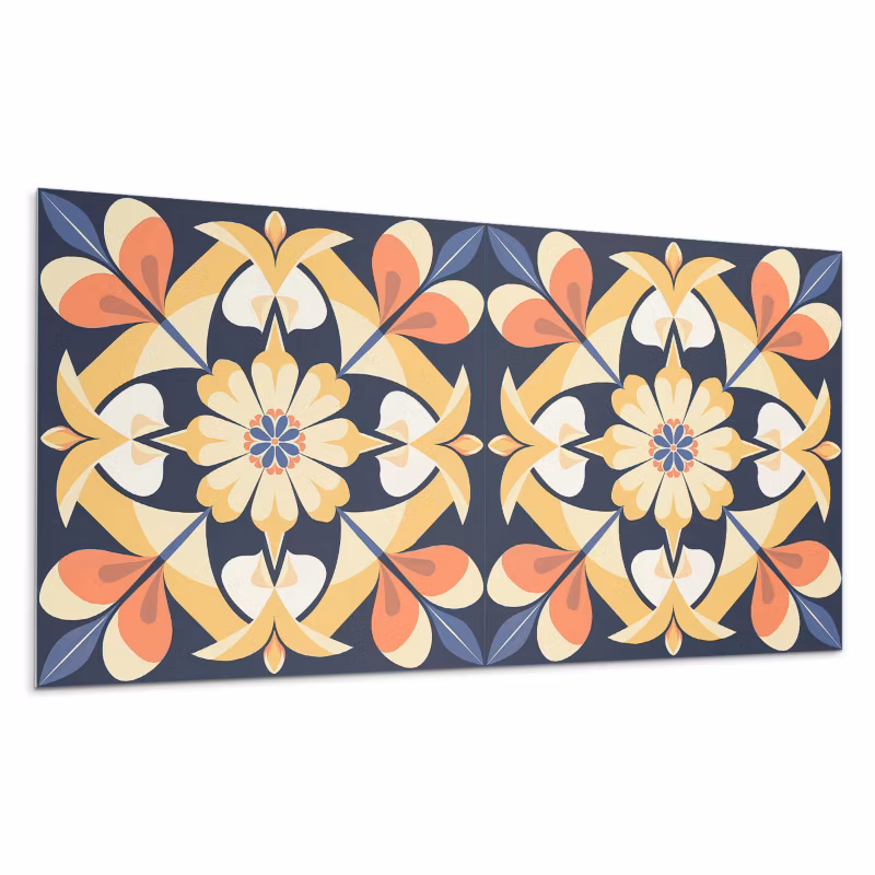 Panele samoprzylepne Wallfluent 40×20 cm Mandala z kwiatowymi akcentami 10 szt.