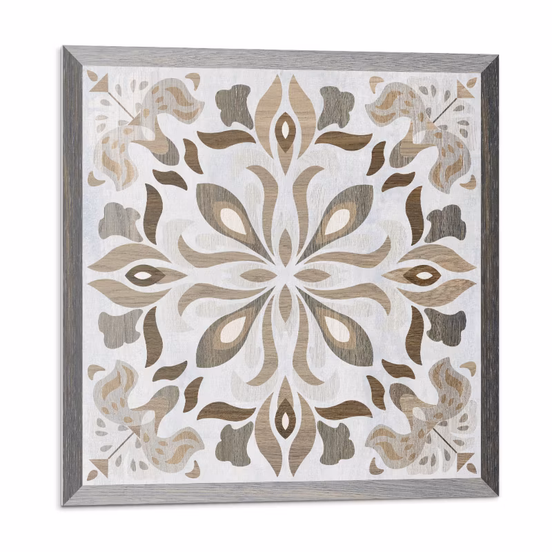 Kafelki samoprzylepne Wallfluent 30×30 cm Symetryczny wzór florystyczny 9 szt.