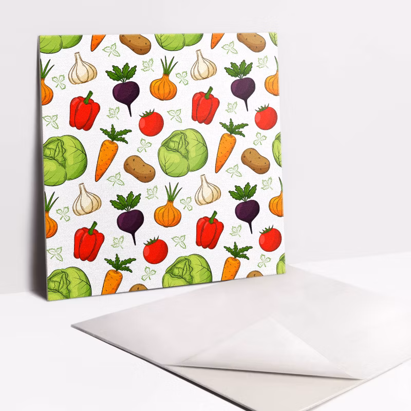 Kafelki samoprzylepne Tulup 30×30 cm Warzywa i owoce 9 szt. II