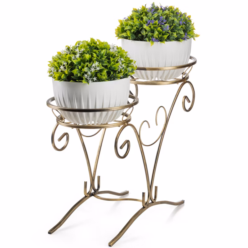 Kwietnik Dąstal Metalowy Złoty 66x28x49 cm 1 szt.