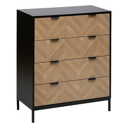 Komoda z szufladami Chevrons Atmosphera nowoczesna loftowa efekt drewna 80 cm do salonu 1 szt.