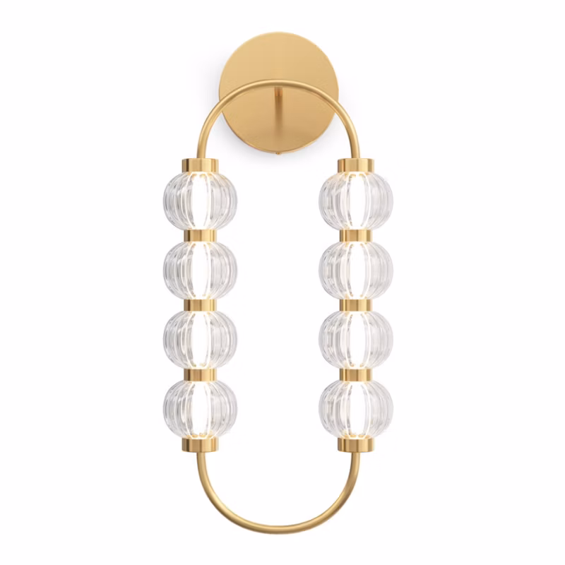 Kinkiet ścienny Maytoni Amulet mosiężno-złoty LED 16W 3000K 800lm IP20 wym: 60,6 x 27,8 x 14,5 cm – 1 szt.