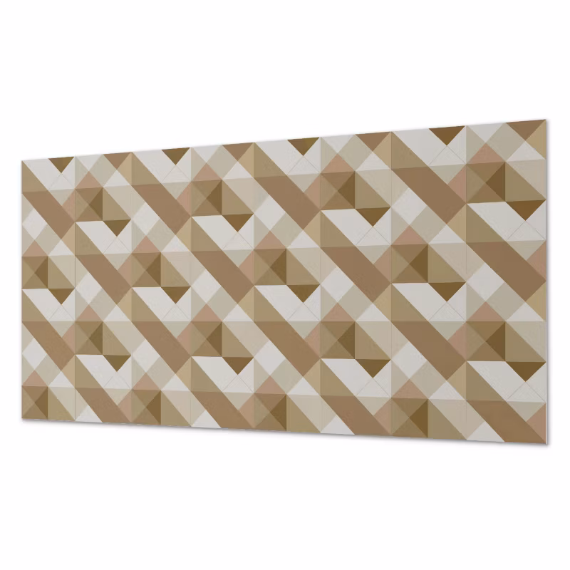 Komplet Kafelków PCV ArtPrintCave 40×20 cm Geometria w odcieniach ziemi 10 szt.