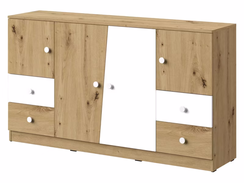 Komoda MIRJAN 24 Nero 06 dąb artisan / biały 1 szt.