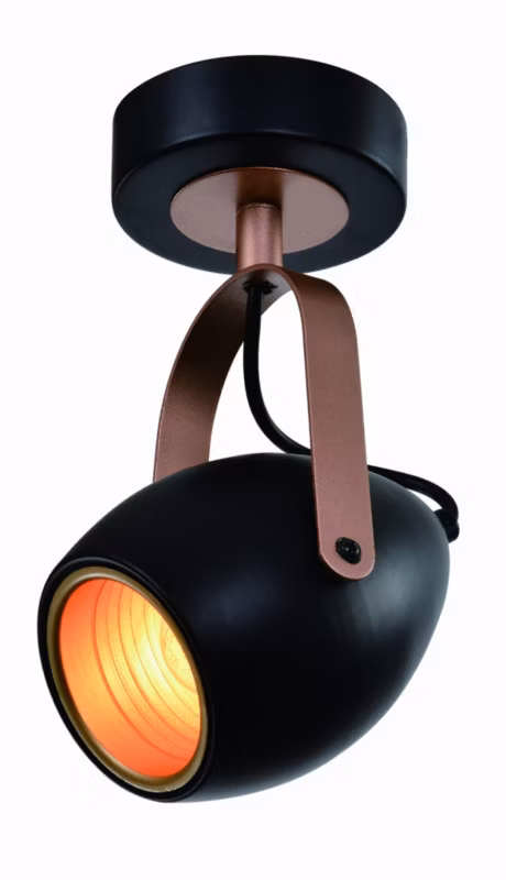 Kinkiet ścienny Candellux Anica czarny-miedź 1 x E14 x 40W IP20 wym: 16 x 23 x 10 cm – 1 szt.