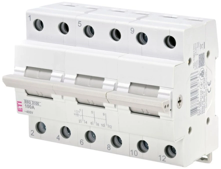 Przełącznik trójpołożeniowy modułowy 100A 3‑biegunowy SSQ 3100 002421438
