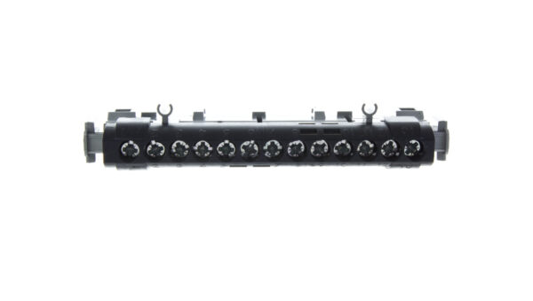 Listwa przyłączowa 13-otworów czarna IP2x C13 1×6-25+12×1,5-16mm2 004854