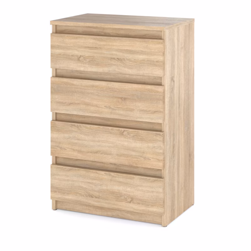 Komoda Hurtownia-Mebli Szuflady 4 Hugo Mała 60cm Dąb Sonoma Dąb Sonoma 60×33.5×92.5 cm 1szt.