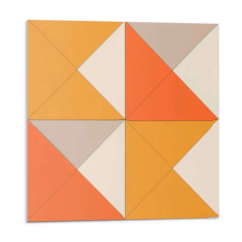 Kafelki samoprzylepne Wallfluent 50×50 cm Kreatywne trójkąty w stylowym rozmieszczeniu 4 szt.