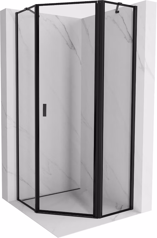 Kabina prysznicowa Mexen Mist czarna 100×100 cm 1 szt