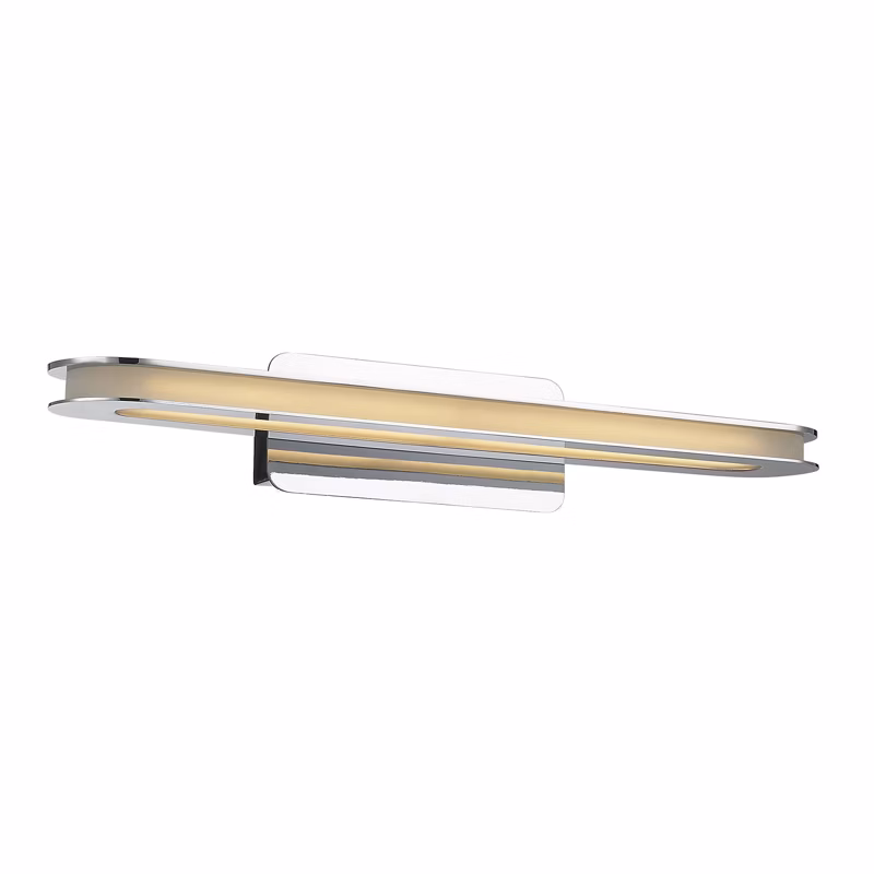 Kinkiet ścienny Italux Scarlett chromowany biały styl nowoczesny LED 8W 3000K 560lm IP20 wym: 6,5 x 40 x 10 cm – 1 szt.