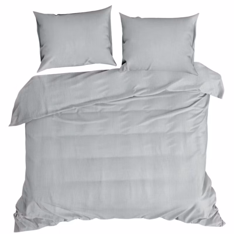 Komplet pościeli MUSLIN Eurofirany srebrna bawełna muślinowa 160×200 cm 1 szt.
