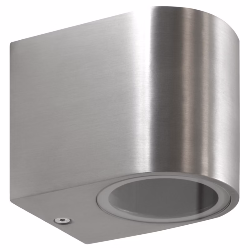 Kinkiet ścienny zewnętrzny Polux Boston srebrno-satynowy 1 x GU10 x IP44 wym: 7,8 x 6,7 x 9,2 cm – 1 szt.