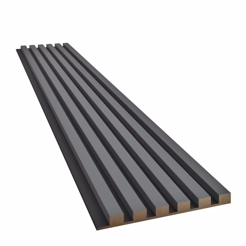 Lamele slim na czarnej płycie MDF LAMELE3D – grafit 1 szt