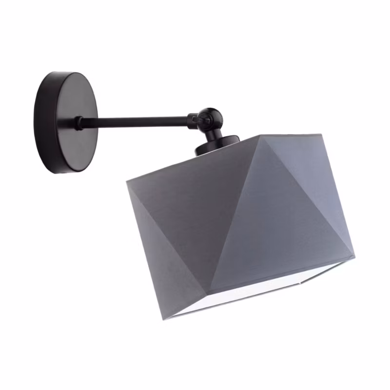 Kinkiet Volta Light Factory Loko Czarny/Szary Abażur 1xE27 1szt. 5903628625639