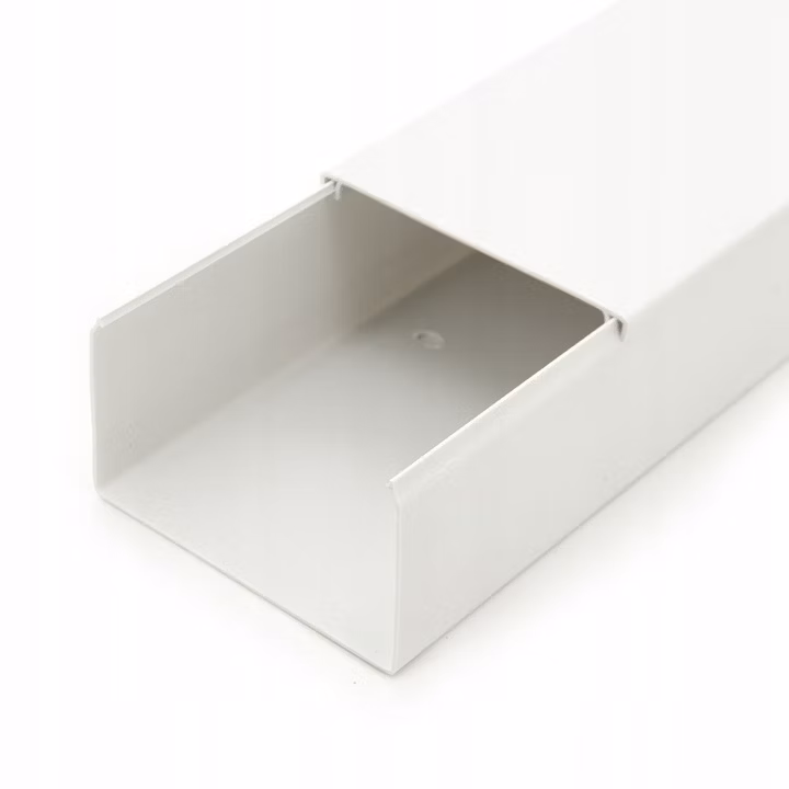 Korytko kablowe CanaLux CNL-C-80060-12, kanał elektroinstalacyjny 80x60mm z pokrywą 24 mb, białe, 12 szt.