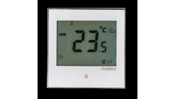 Regulator temperatury podtynkowy programowalny z ekranem dotykowym 5-45stopni IP20 biały RTD-02 MTC10000289-WUN