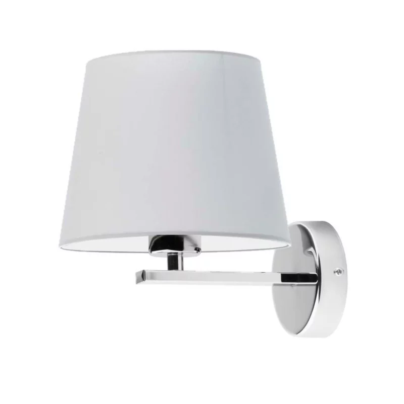 Kinkiet Volta Light Factory Simple Chrom/Jasny szary Abażur 1xE27 1szt.