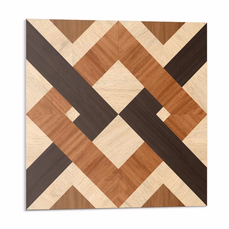 Kafelki samoprzylepne Wallfluent 20×20 cm Drewniane kształty w geometrii 20 szt.