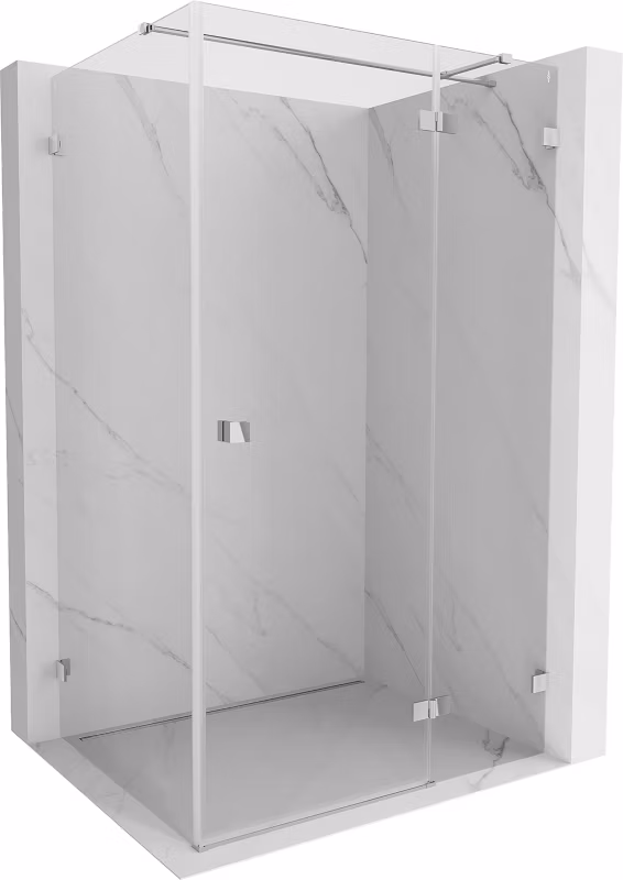 Kabina prysznicowa prostokątna Mexen Lunar T chrom transparent 135×120 cm 1 szt.