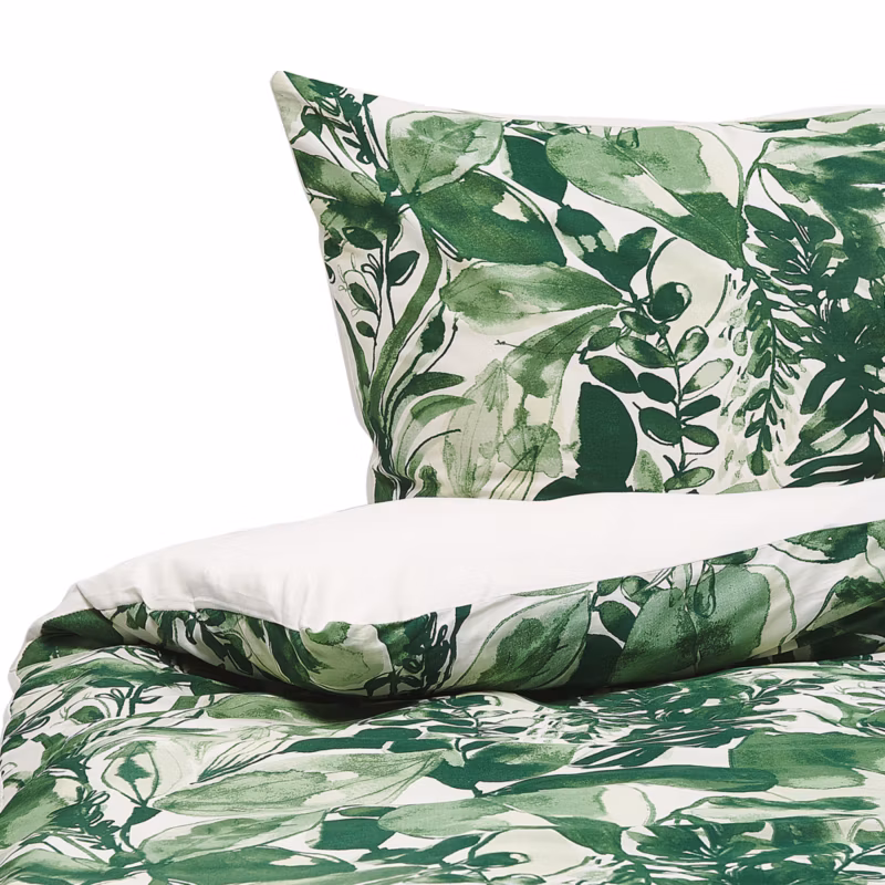 Komplet pościeli Greenwood Bawełna satynowa 155 x 220 cm Zielony 1 kpl