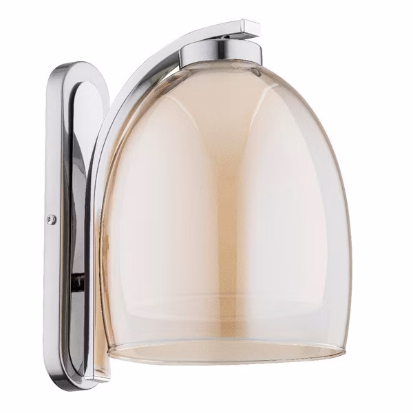 Kinkiet Alfa RONDA PRO chromowany bursztynowy 1xE27x15W wym:27x25x17cm IP20 -1 szt.