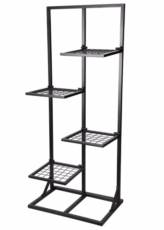 Kwietnik Stojący ProGarden Metalowy Czarny 40x27x102 cm