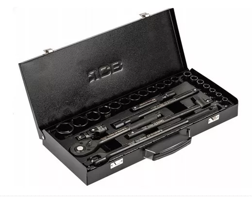 Klucze nasadowe JCB nasadki udarowe grzechotka 1/2″ 26el 8-32mm walizka 1szt.