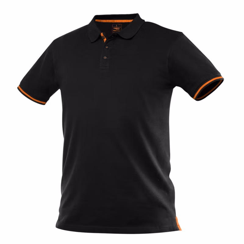 Koszulka polo Garage 100% bawełna pique M czarna 1 szt.