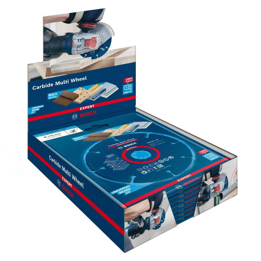 Tarcze tnące EXPERT Carbide Multi Wheel 115 mm 22,23 mm 10 szt Bosch (2608901190)