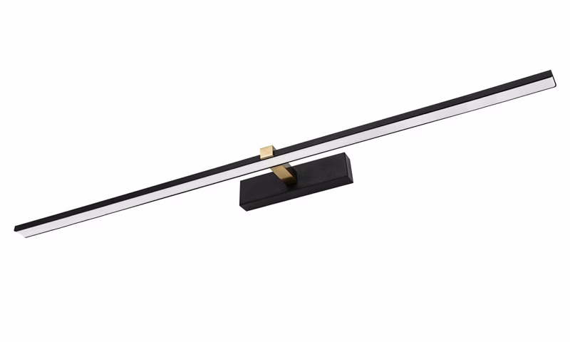 Kinkiet ścienny IdeaLED Venus czarno-złoty-biały nad lustro LED 24W 4200K 1640lm IP44 wym: 5 x 120 x 13 cm – 1 szt.