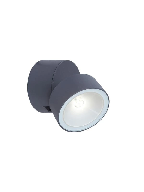 Kinkiet ścienny zewnętrzny Lutec Trumpet antracyt LED 8W 4000K 600lm IP54 wym: 11 x 8,7 x 8,5 cm aluminium – 1 szt.