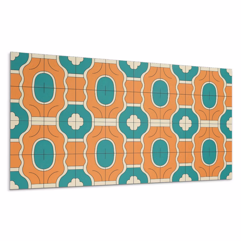 Kafelki samoprzylepne Wallfluent 40×20 cm Kratkowy wzór w formie geometrycznej 10 szt.