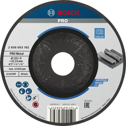Tarcza ścierna do metalu 125×22,23x6mm Bosch 2608603182