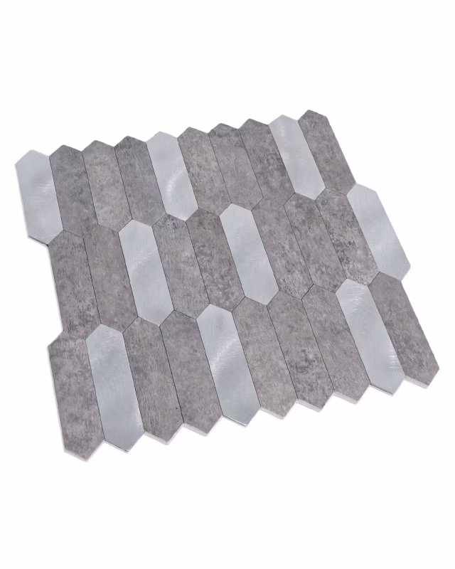Kafelki ścienne samoprzylepne płytki Mazovia 30,5 x 30,5 cm odporne na zachlapania, geometryczne Szare 1 szt. 5905285421906