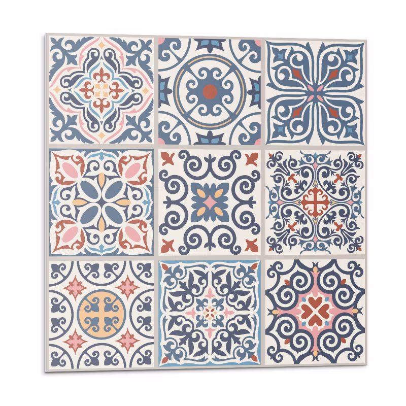 Kafelki samoprzylepne Wallfluent 30×30 cm Stylizowane mozaiki artystyczne 9 szt.