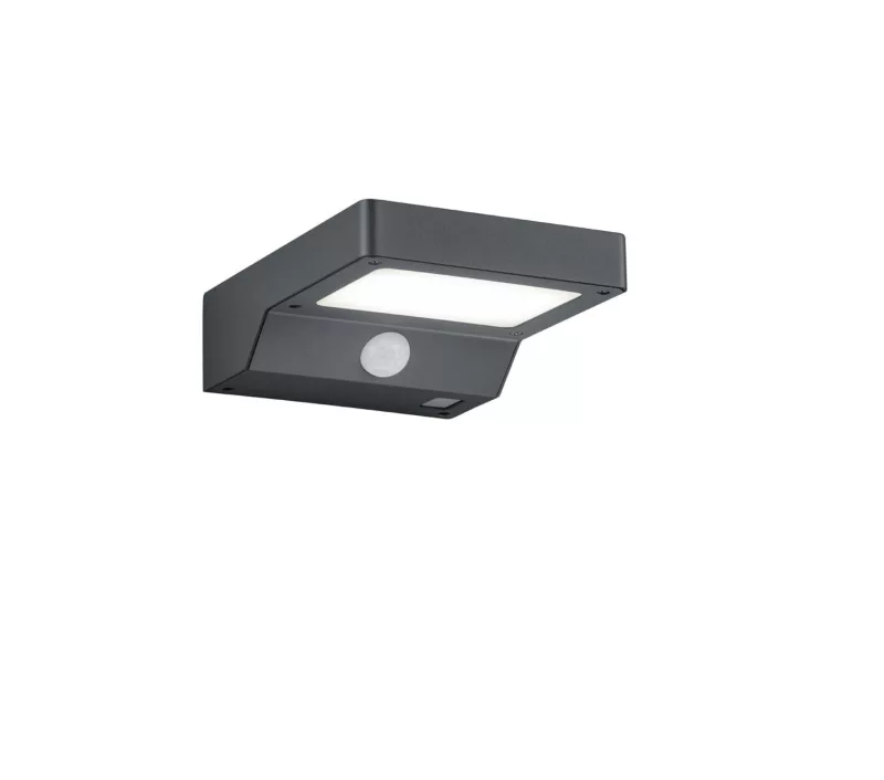 Kinkiet solarny z czujnikiem RL Fomosa antracyt LED 5W 3000K 340lm IP44 wym: 4,5 x 12,5 x 12,5 cm tworzywo sztuczne – 1 szt.