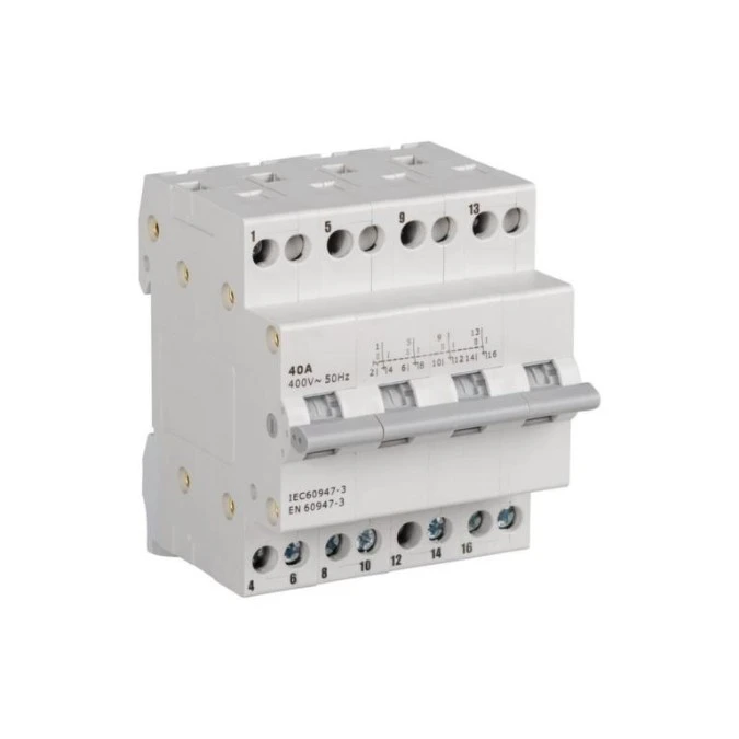 Przełącznik instalacyjny I‑0‑II KCS‑40A/4P 40A 230/400V AC 50Hz 4P IP20 23258